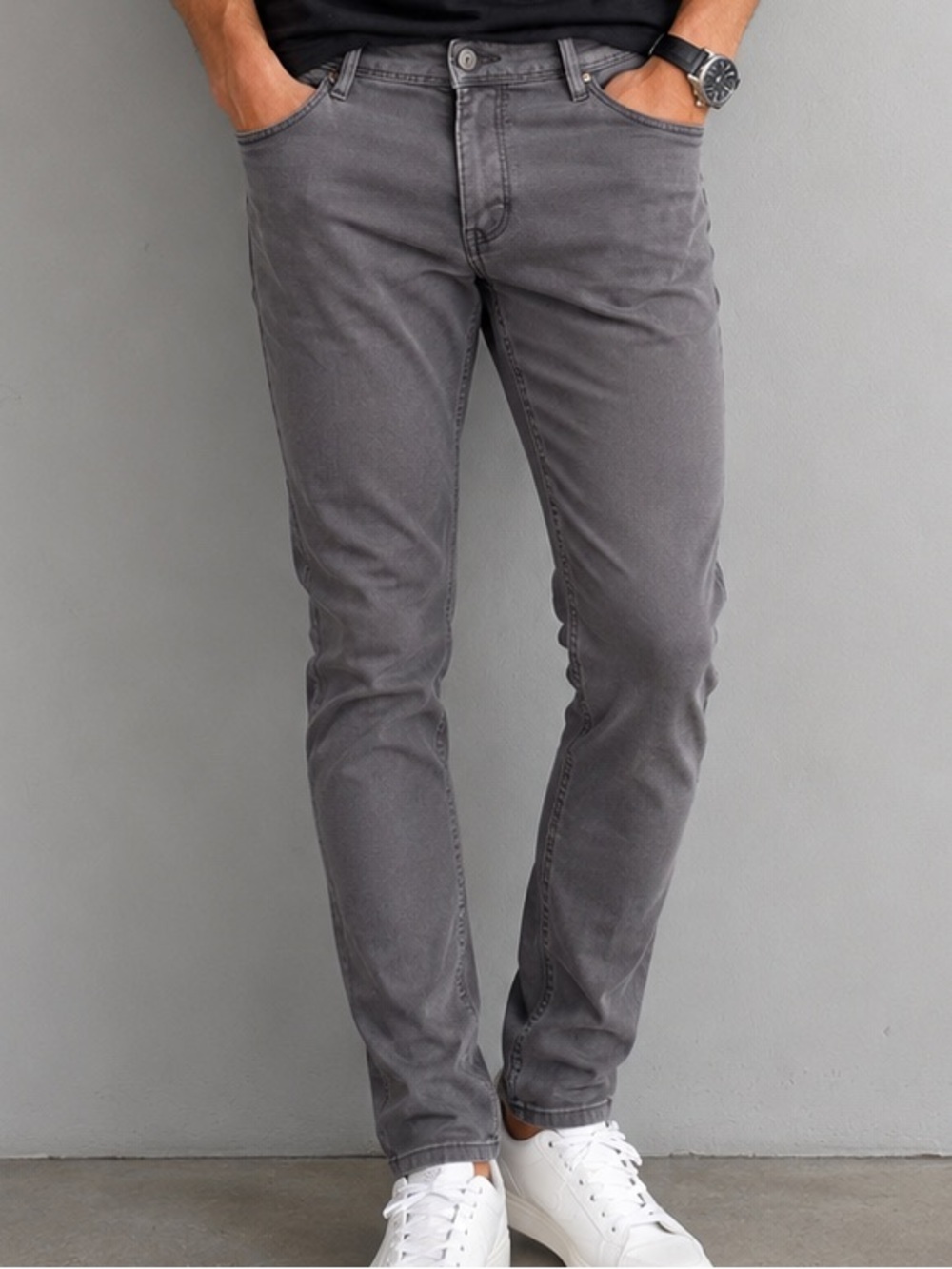 Zara Gray Skinny Jeans Size 29 Stretch Denim Slim Fit